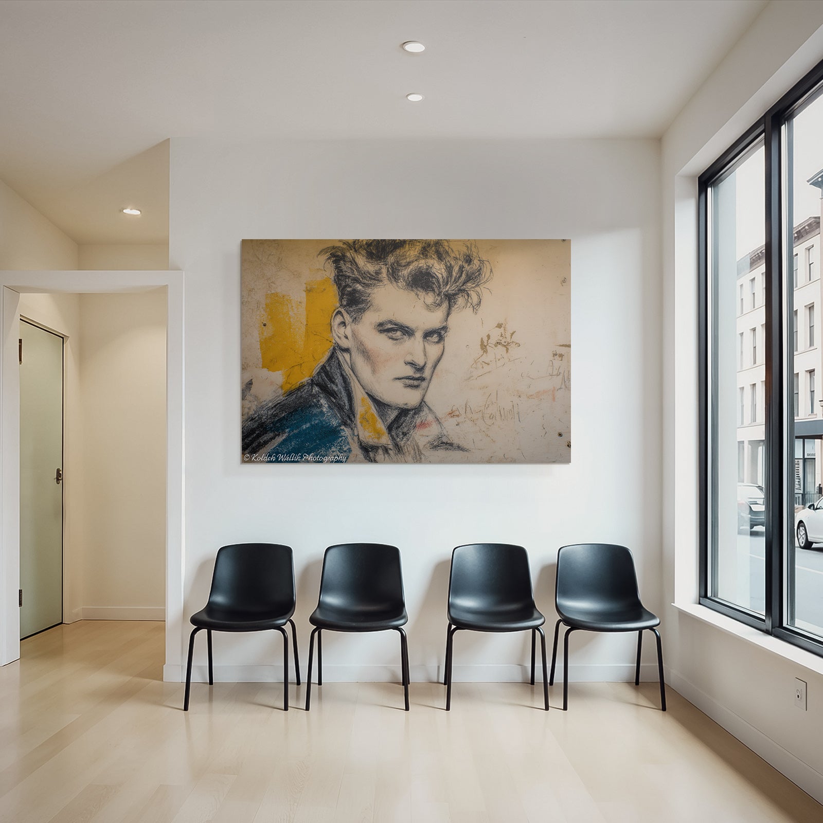 Stylisierte Kunstfigur Mit Aussdrucksvollem Blick