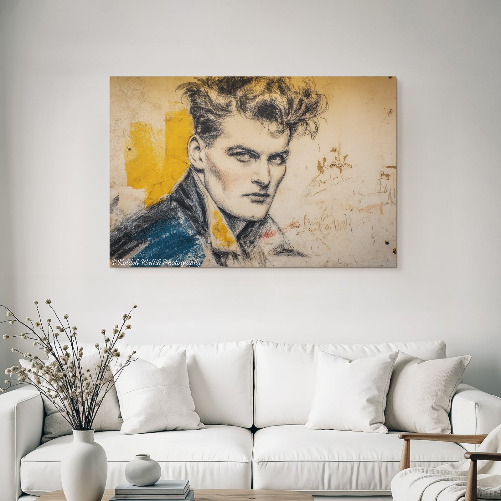 Stylisierte Kunstfigur Mit Aussdrucksvollem Blick