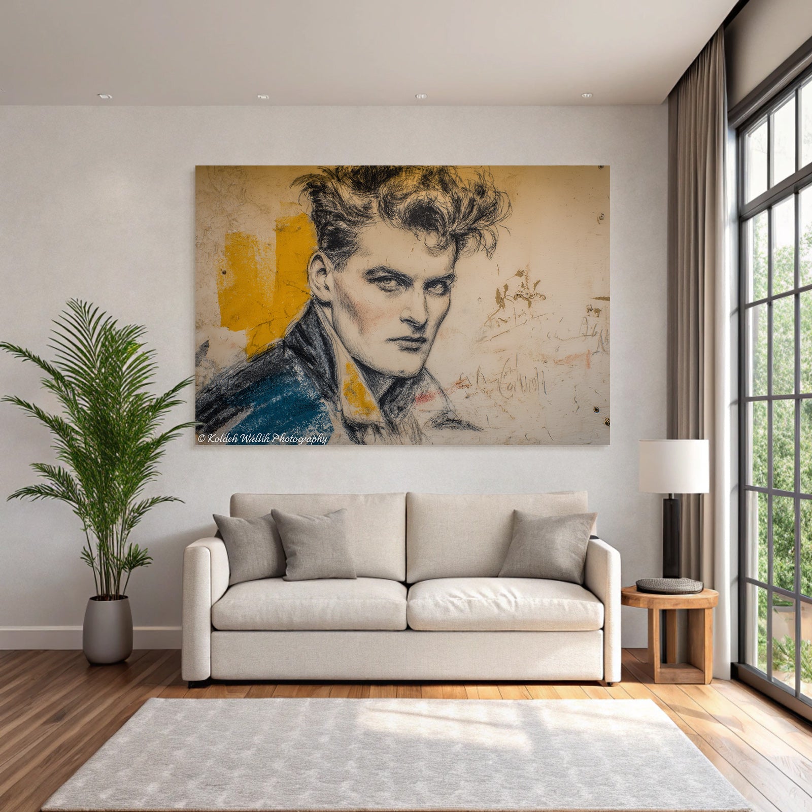 Stylisierte Kunstfigur Mit Aussdrucksvollem Blick