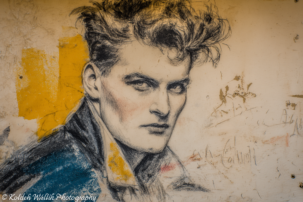 Stylisierte Kunstfigur Mit Aussdrucksvollem Blick | Tattoo Aesthetik | Menschen und Emotionen