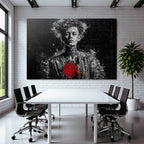 Stylisierte Portraits Mit Tattoos Rot Und Schwarz