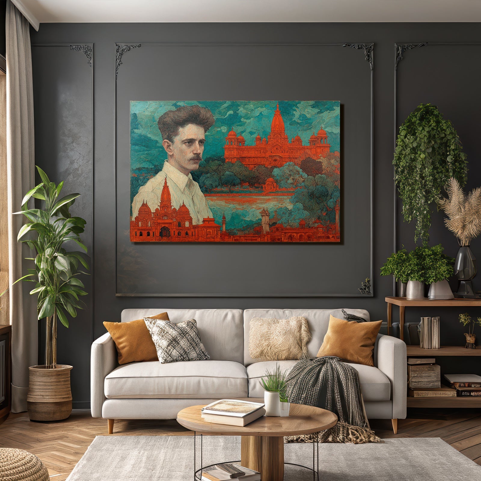 Vivid Künstlerische Darstellung Architektonische Elemente Porträt