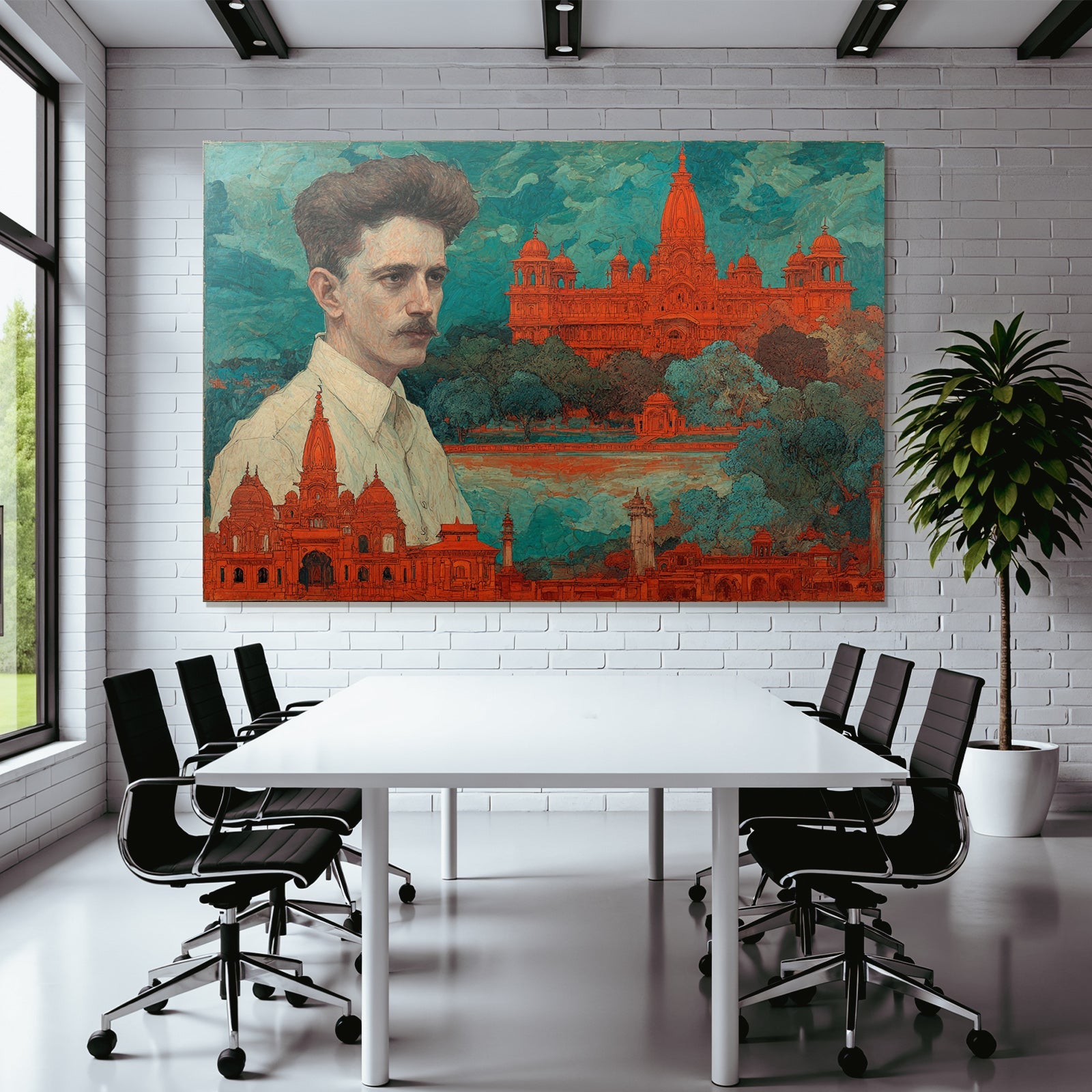 Vivid Künstlerische Darstellung Architektonische Elemente Porträt