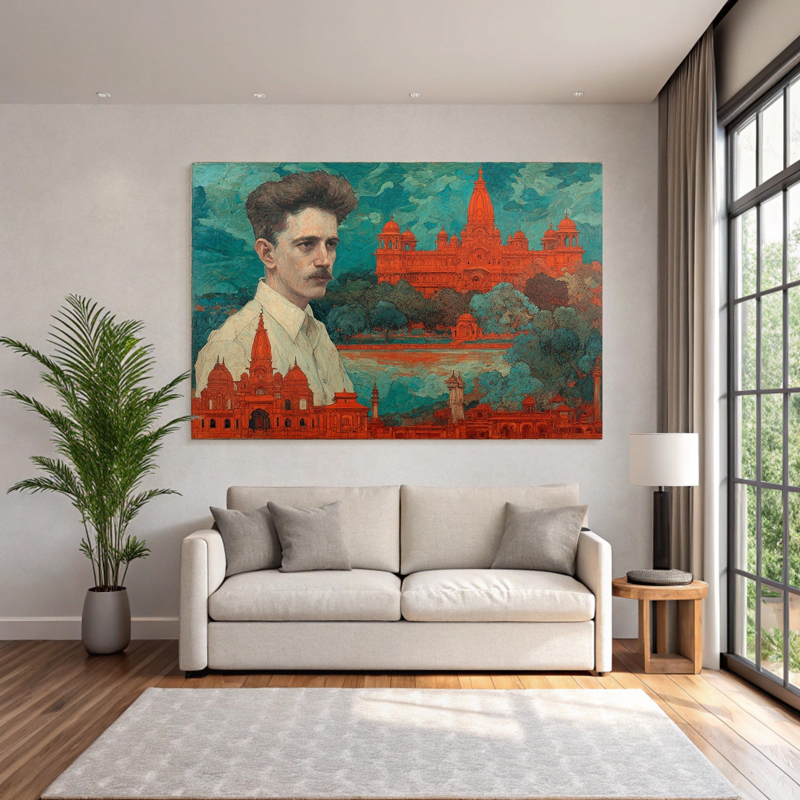 Vivid Künstlerische Darstellung Architektonische Elemente Porträt