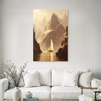 Friedliche Landschaft Segelschiff Mountain Adventure