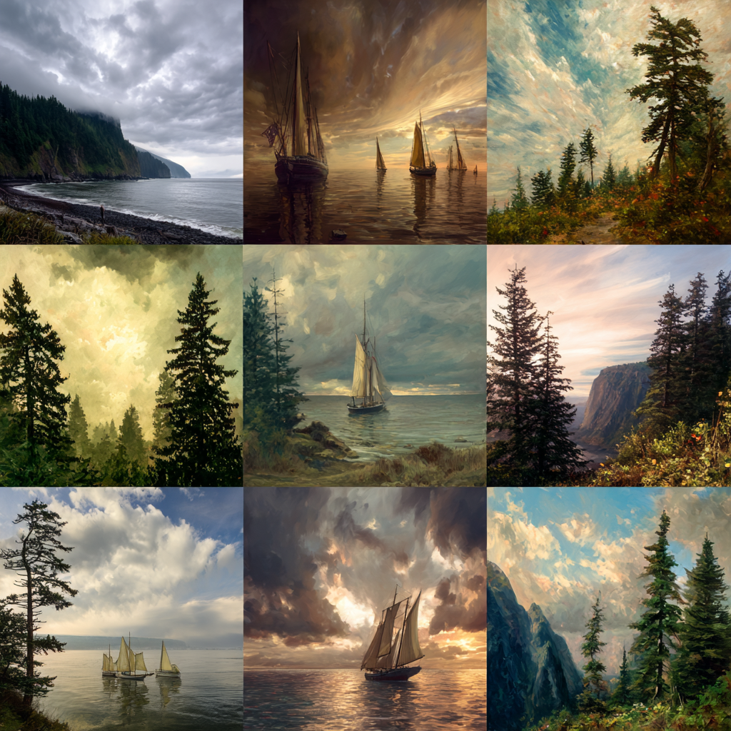Natur Und Segel Landschaften Collage | Boote und Schiffe | Mobilitaet und Technik