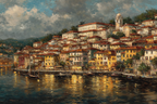 Bunte Stadt Am Wasser Mediterraner Architektur | Boote und Schiffe | Mobilitaet und Technik