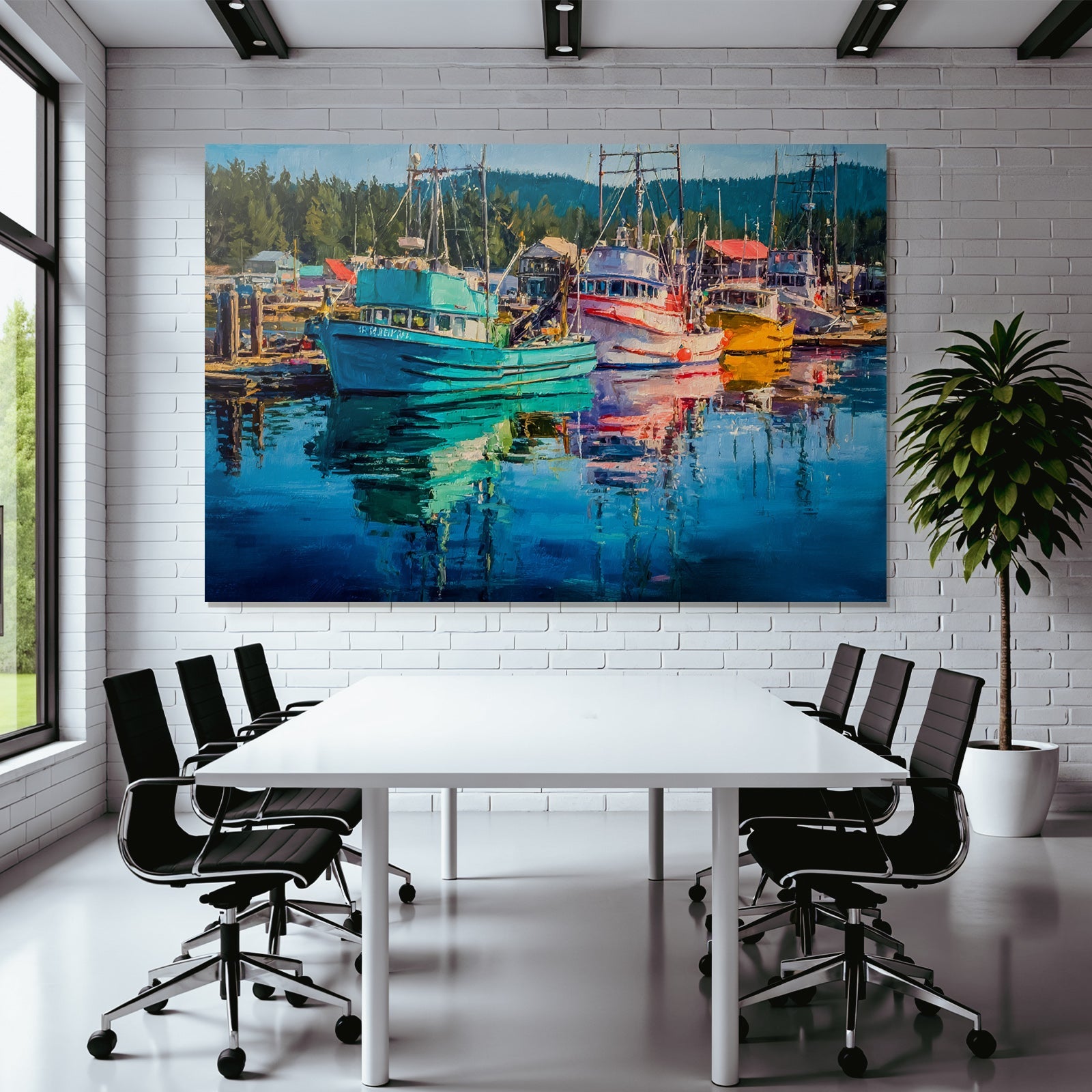 Der Bunter Hafen Mit Fischereibooten