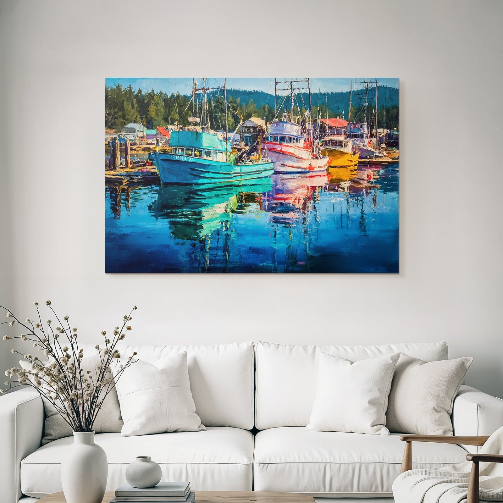 Der Bunter Hafen Mit Fischereibooten