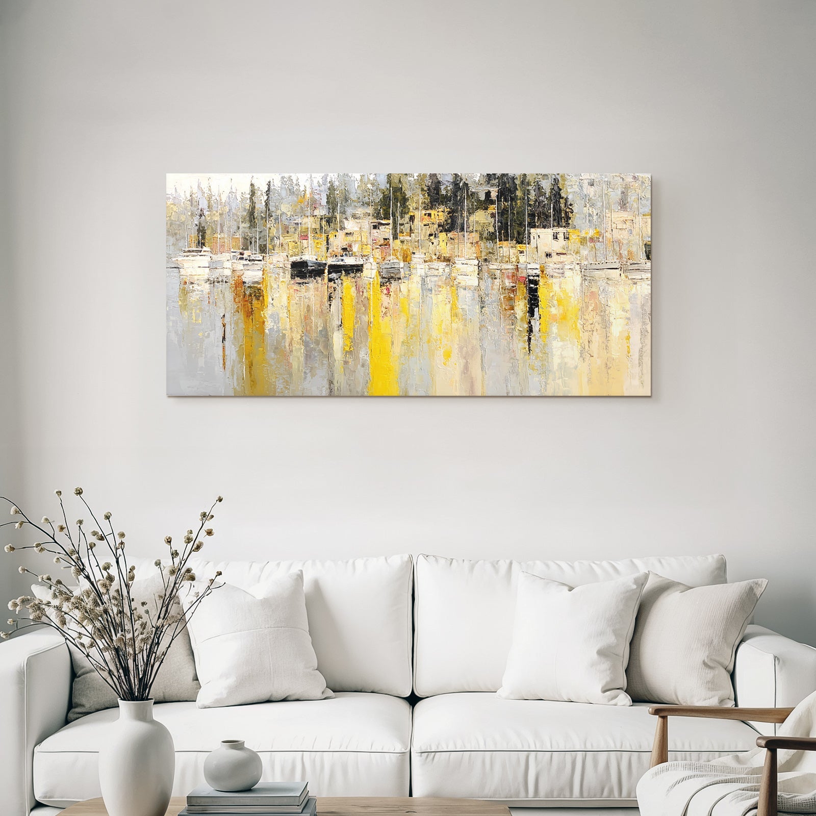 Friedlicher Hafen Mit Boote Dawn Impressionistisch Painting