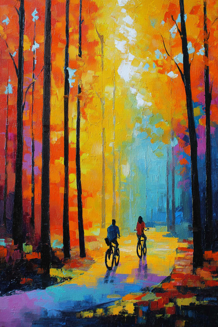 Herbstliche Fahrradfahrt Durch Den Wald | Fahrraeder und Motorraeder | Mobilitaet und Technik