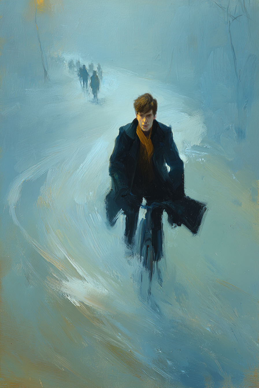 Jungermann Fahrrad Im Nebel Impressionismus | Fahrraeder und Motorraeder | Mobilitaet und Technik