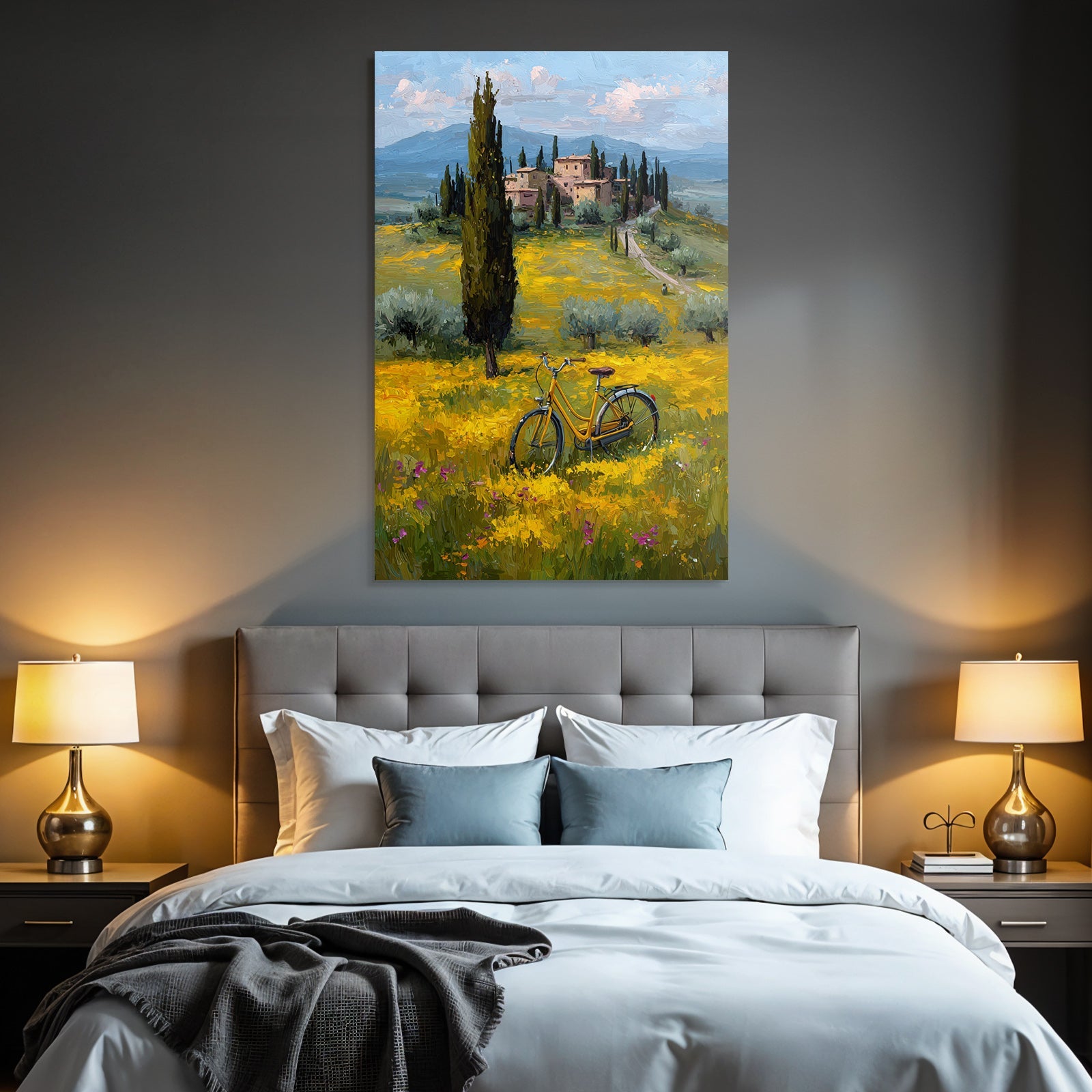 Lively Countryside Landscape with Farmer's Wheel and Villa Impressionism