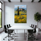 Lively Countryside Landscape with Farmer's Wheel and Villa Impressionism