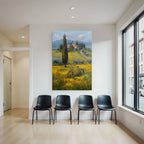 Lively Countryside Landscape with Farmer's Wheel and Villa Impressionism