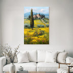 Lively Countryside Landscape with Farmer's Wheel and Villa Impressionism