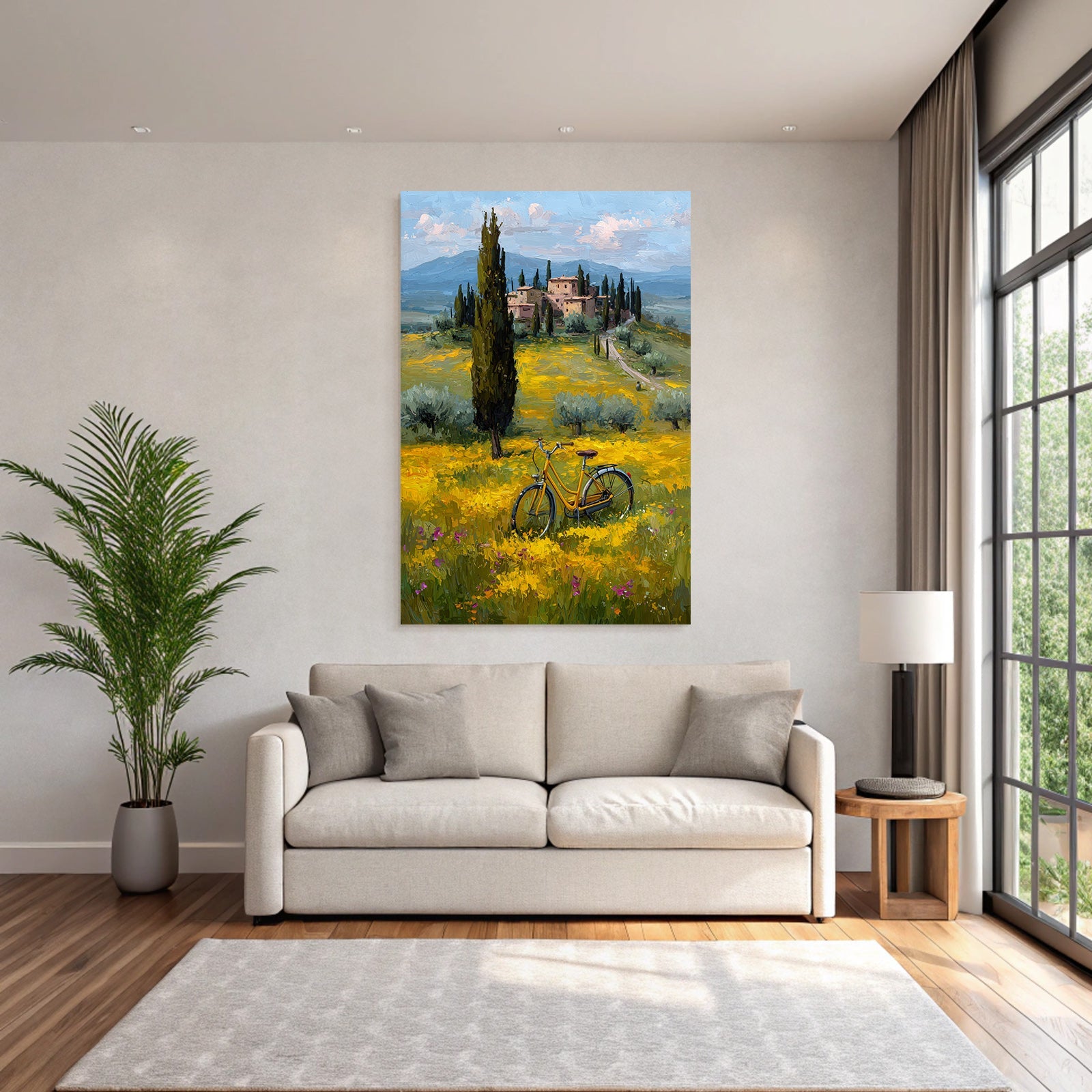 Lively Countryside Landscape with Farmer's Wheel and Villa Impressionism
