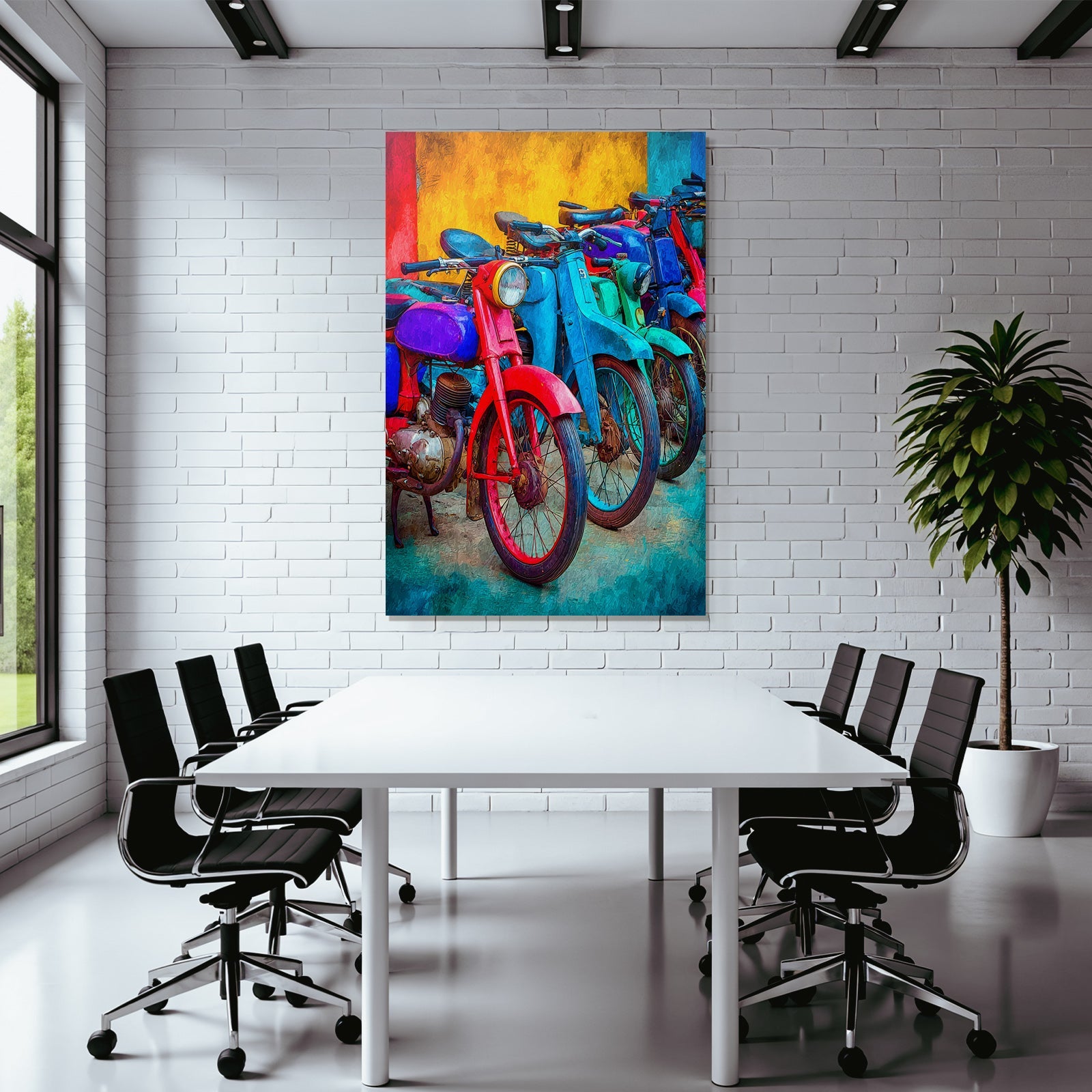 Vintage Bicycle Collection Colorful Colors Painting