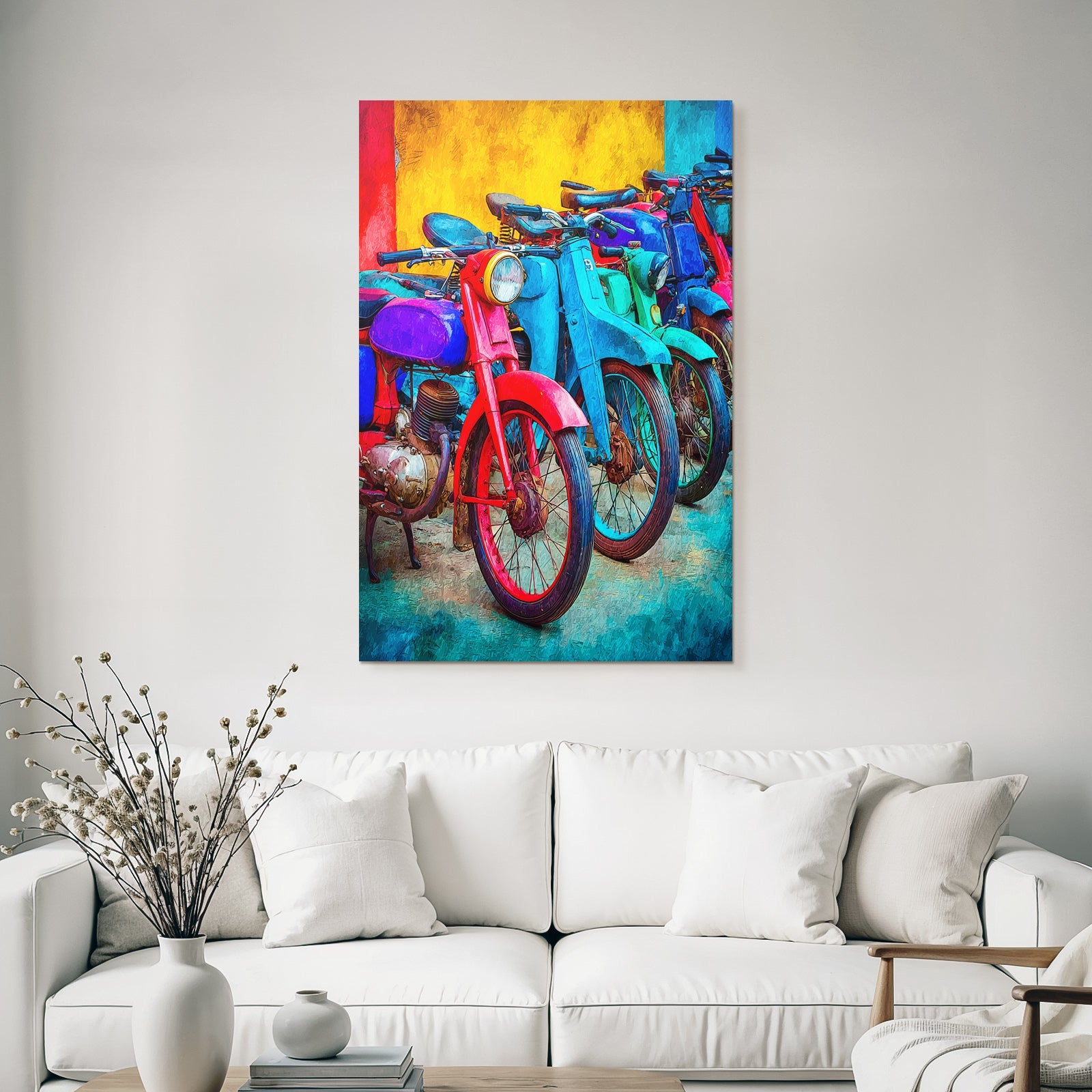Vintage Bicycle Collection Colorful Colors Painting