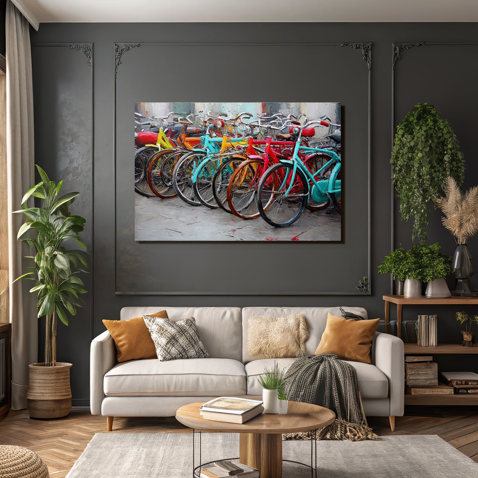 Colorful Bicycles Reihe Kunstvoll Darstellung
