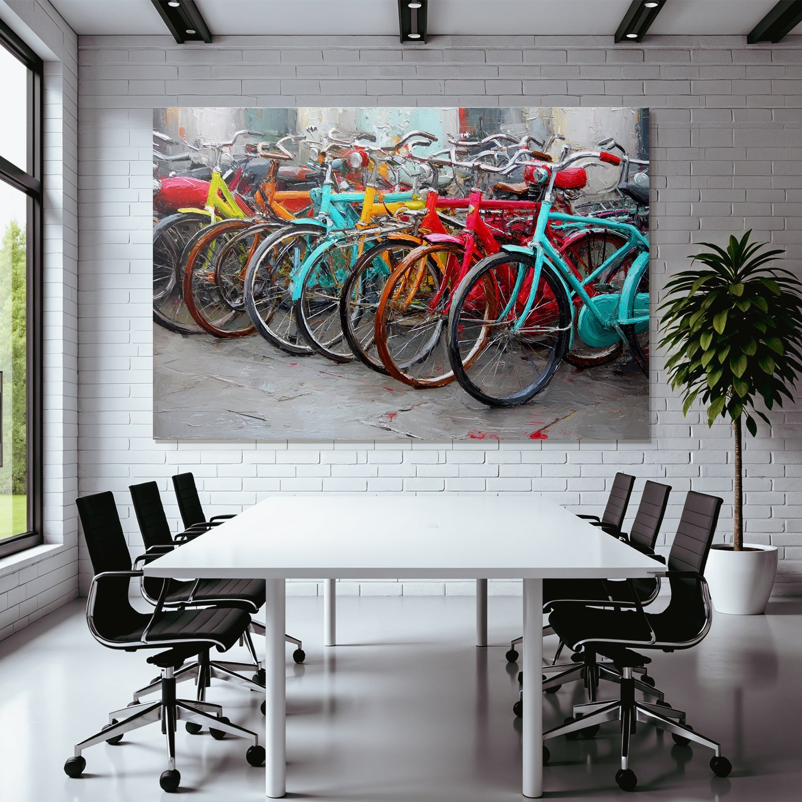 Colorful Bicycles Reihe Kunstvoll Darstellung