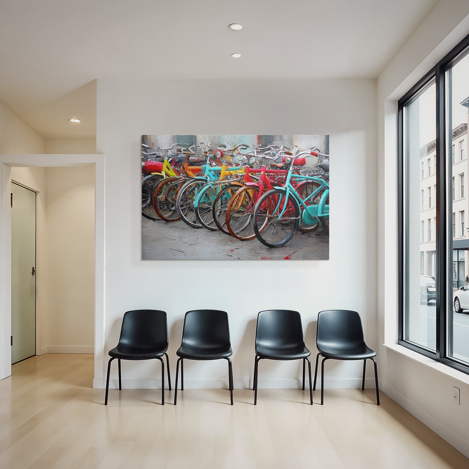 Colorful Bicycles Reihe Kunstvoll Darstellung