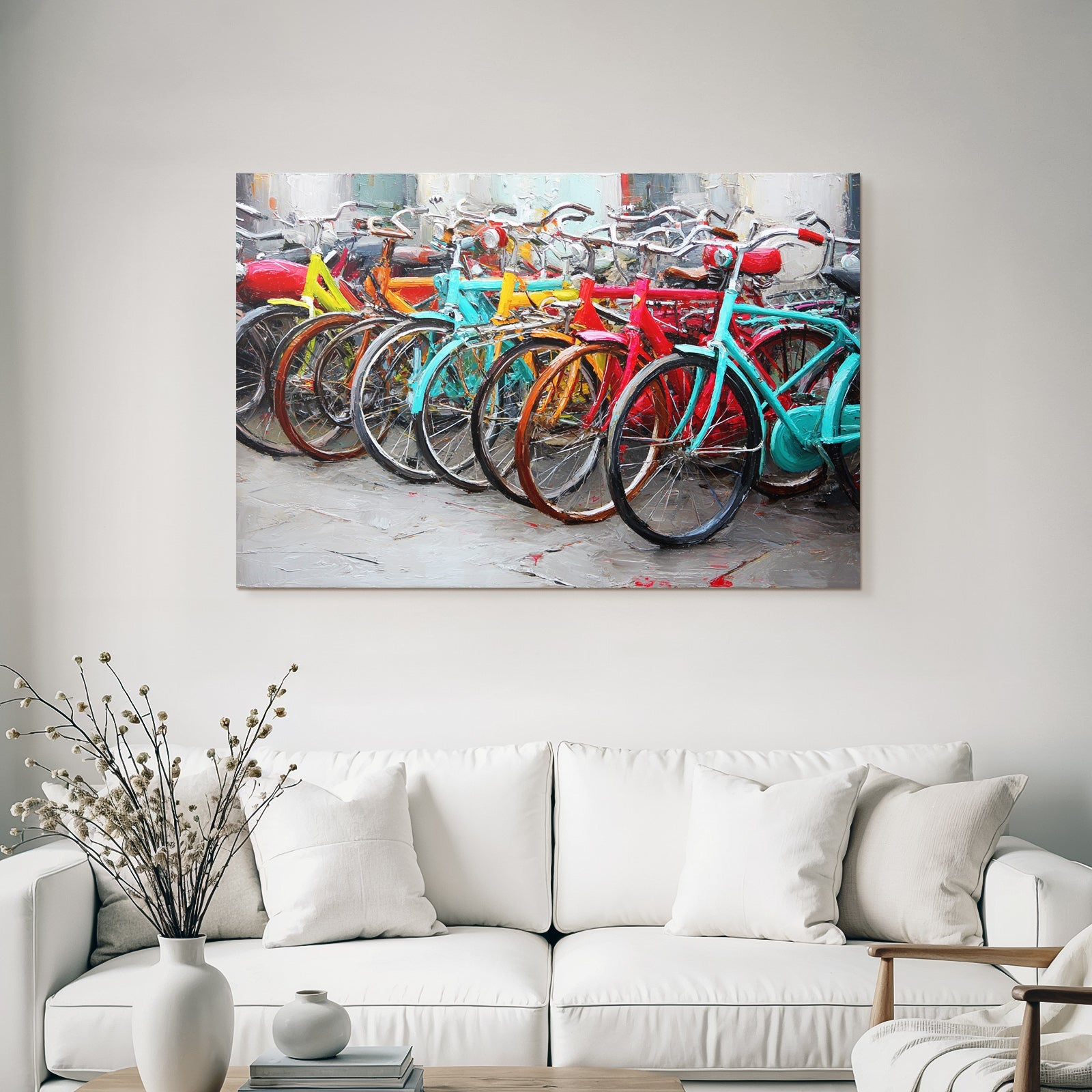 Colorful Bicycles Reihe Kunstvoll Darstellung