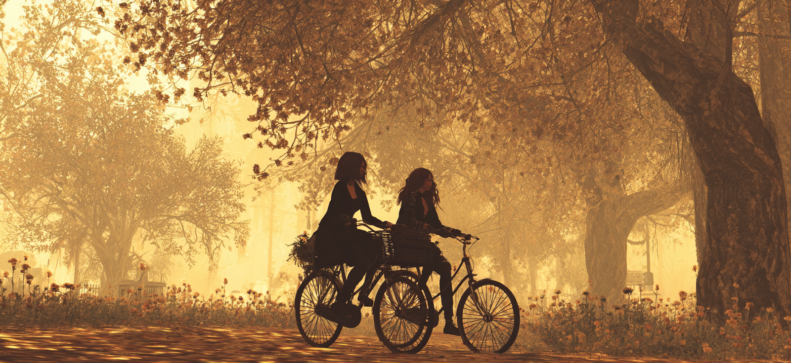 Herbstliche Fahrradtour Durch Bäume Und Blumen | Fahrraeder und Motorraeder | Mobilitaet und Technik