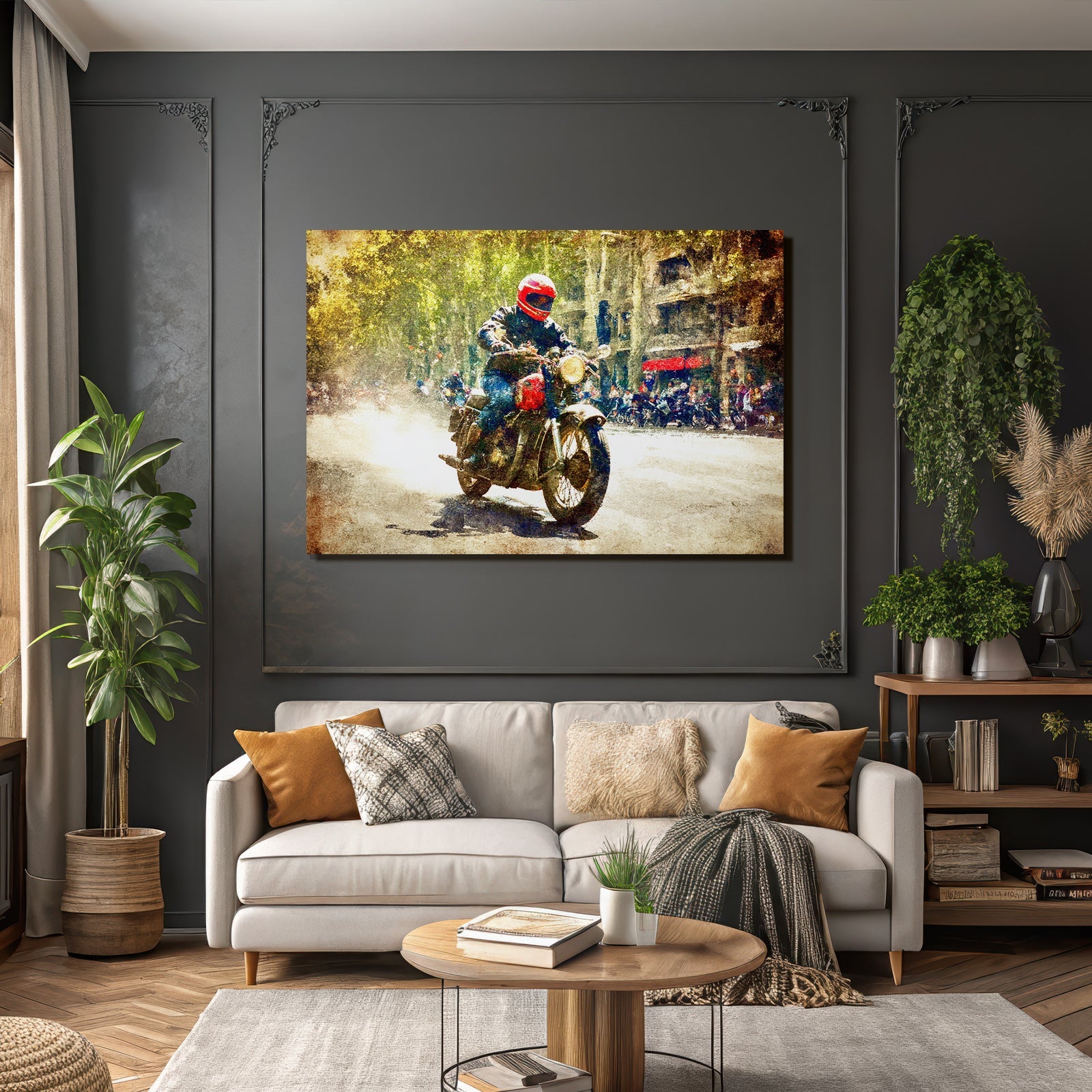Motorradfahrer Stadt Event Symposium Vibrant Movement