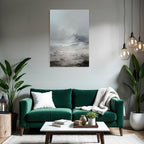Neblige Berglandschaft Mit Sanften Farben