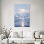 Pastellhimmel Ruhiger Bergsee Mit Ruderboot