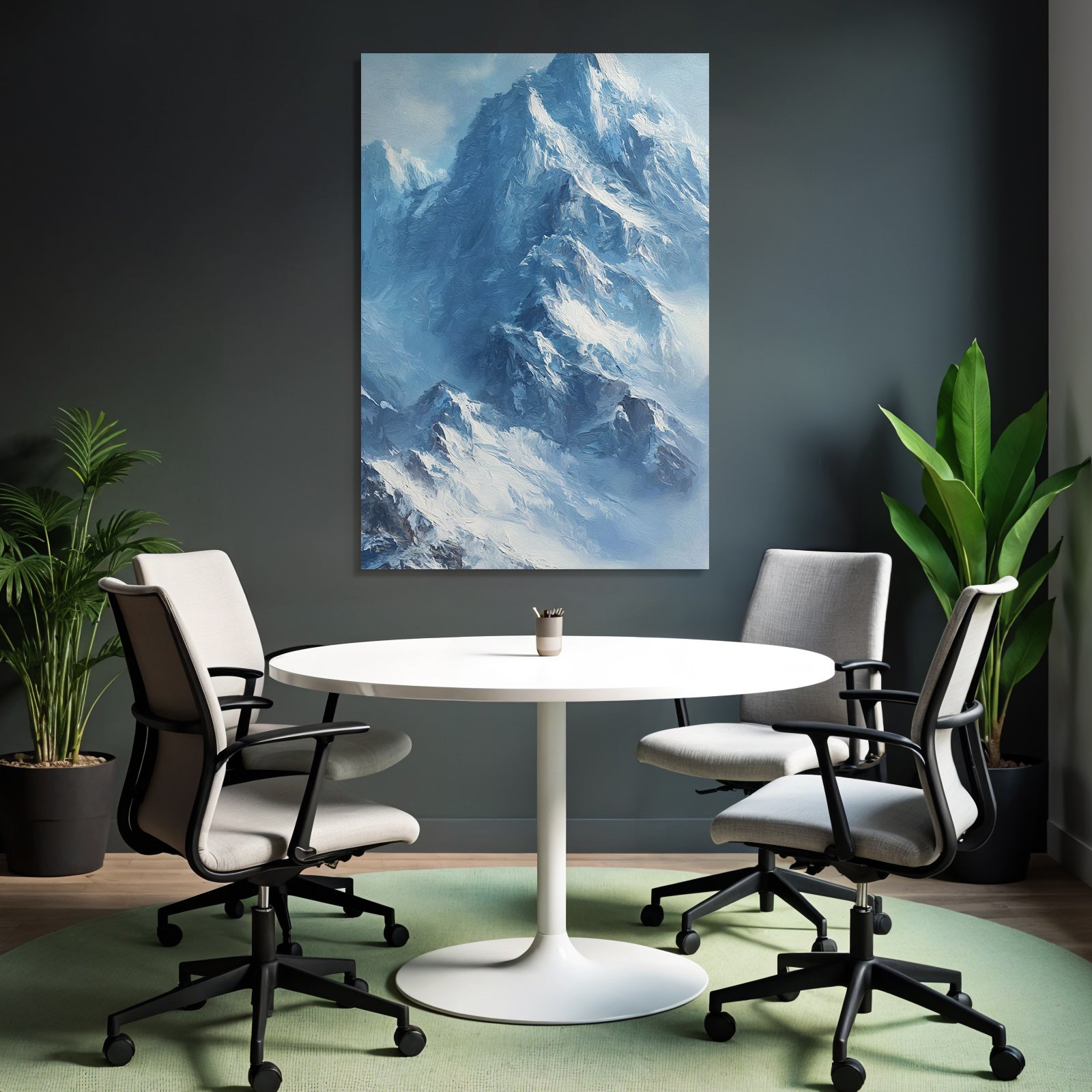 Verschneite Berglandschaft Impressionistisch
