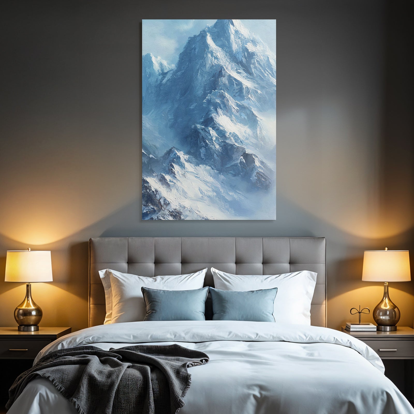 Verschneite Berglandschaft Impressionistisch