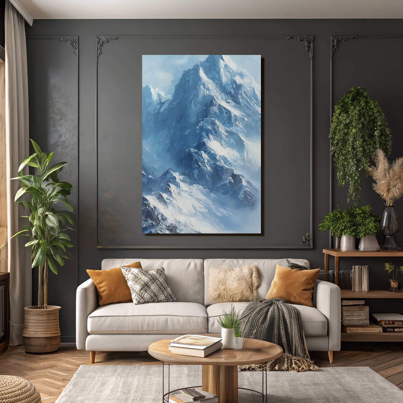 Verschneite Berglandschaft Impressionistisch