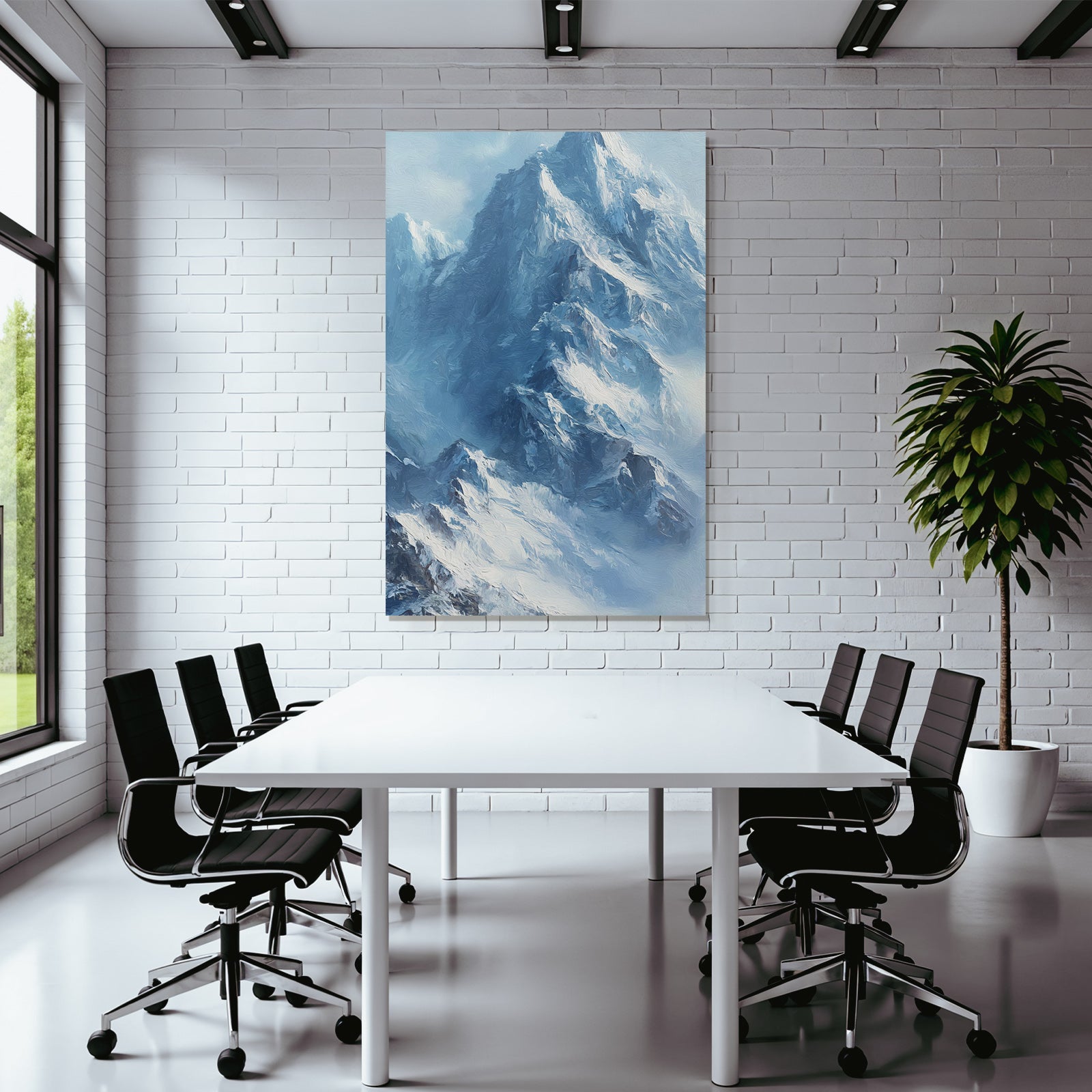 Verschneite Berglandschaft Impressionistisch