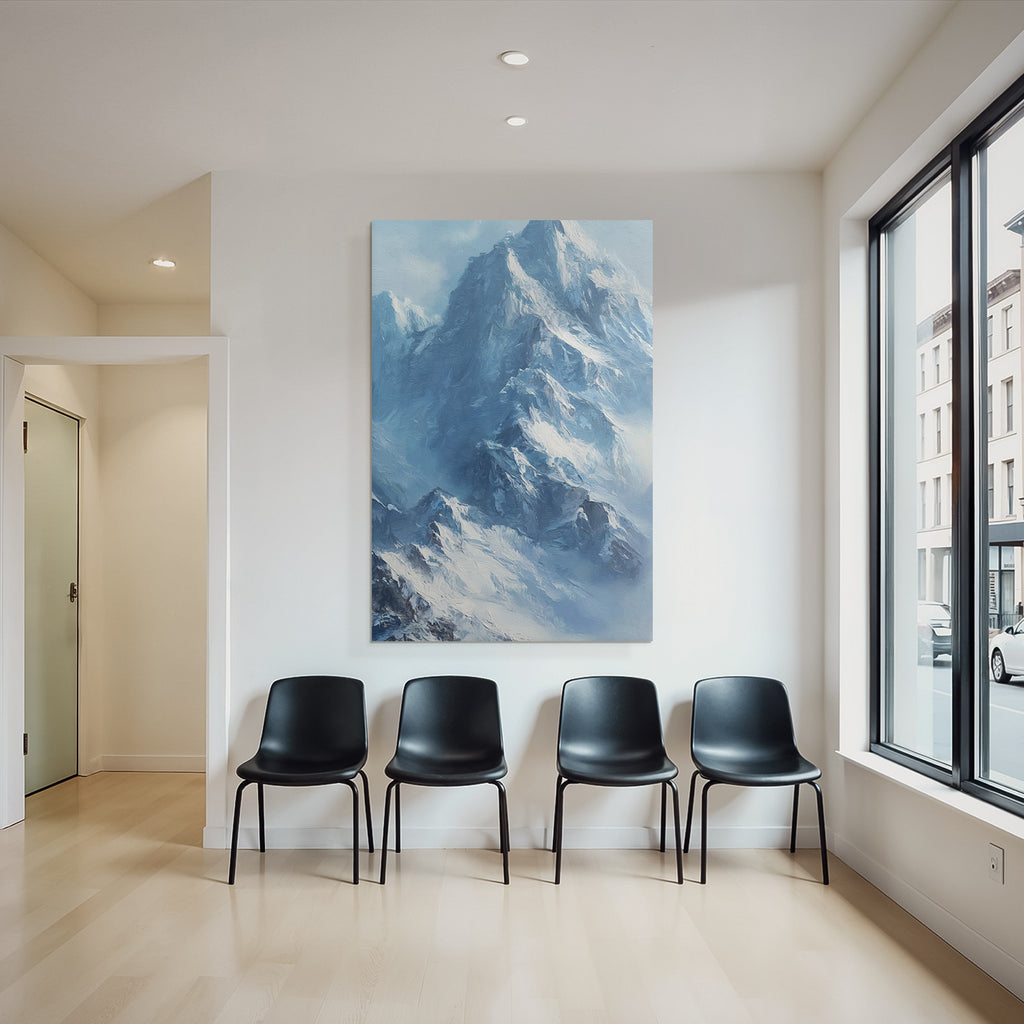 Verschneite Berglandschaft Impressionistisch