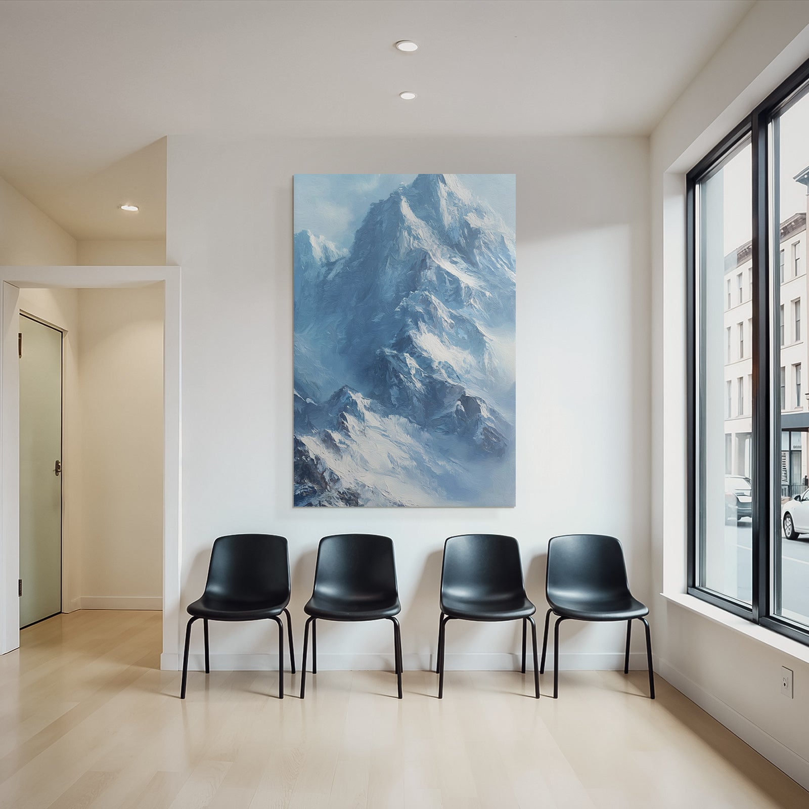 Verschneite Berglandschaft Impressionistisch