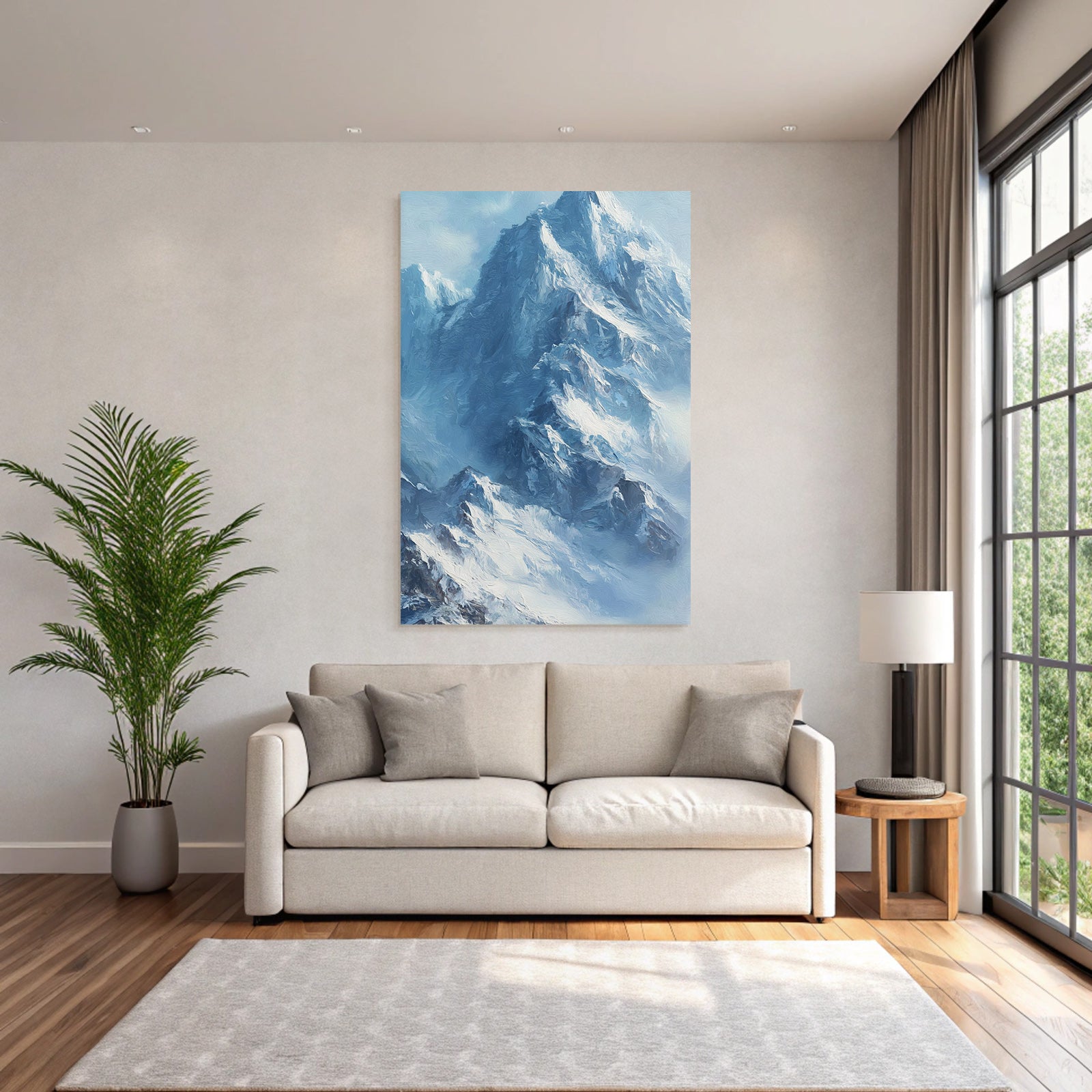 Verschneite Berglandschaft Impressionistisch