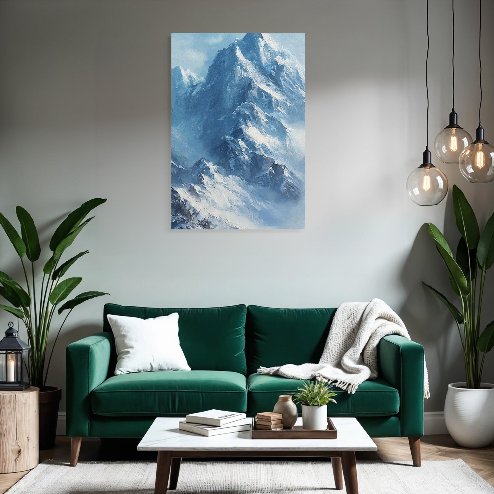 Verschneite Berglandschaft Impressionistisch