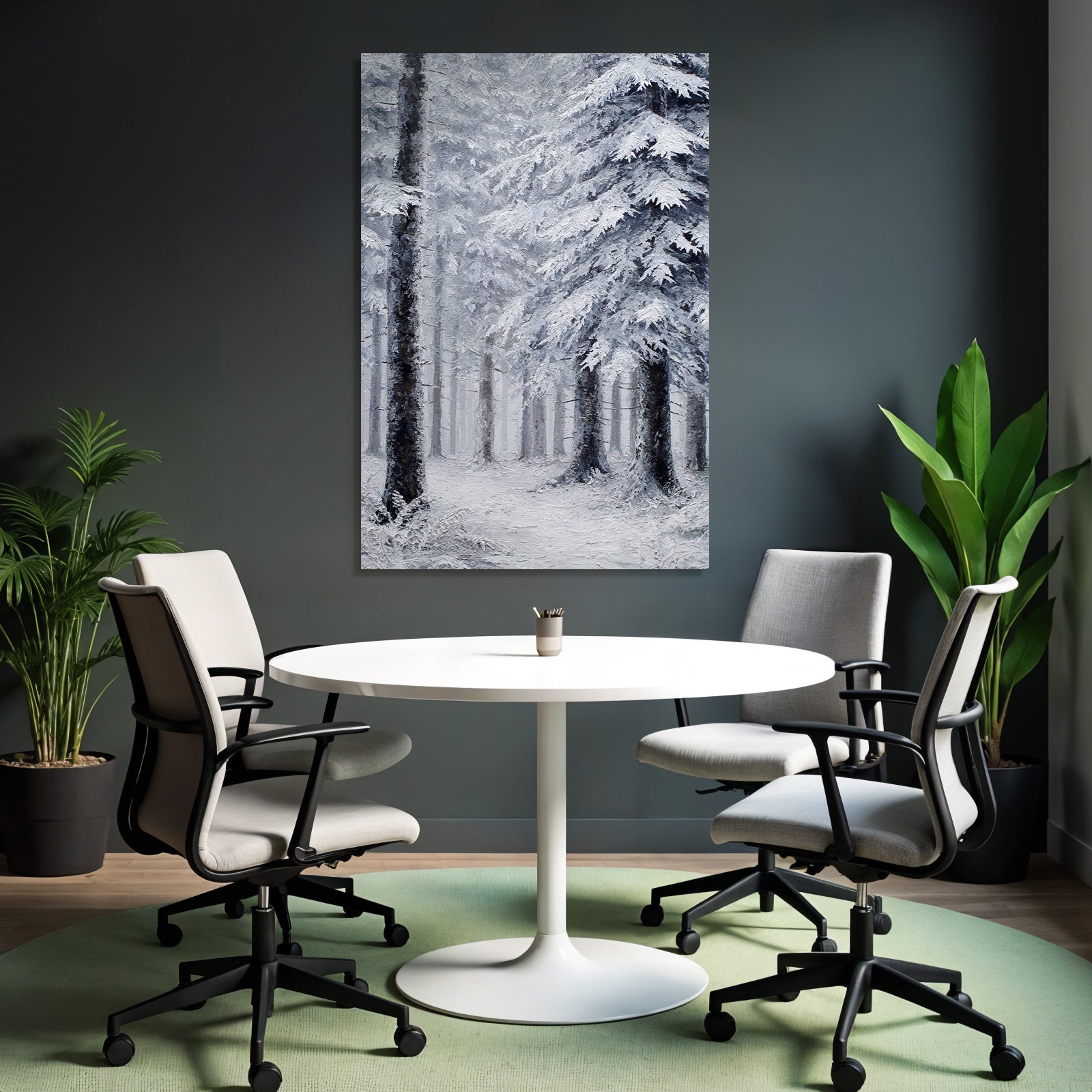 Winterwald Bedeckt Mit Schnee