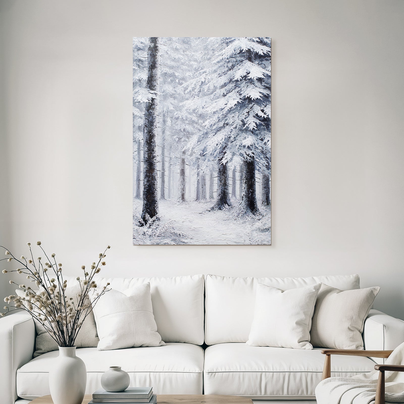 Winterwald Bedeckt Mit Schnee