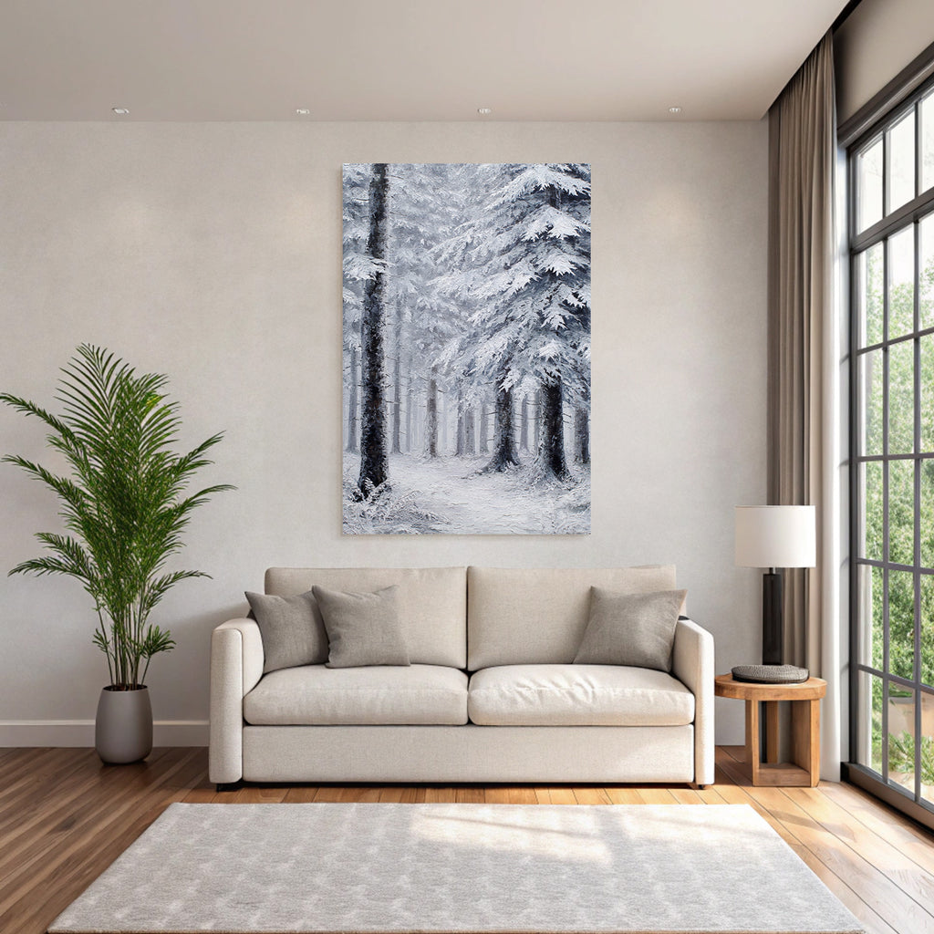 Winterwald Bedeckt Mit Schnee