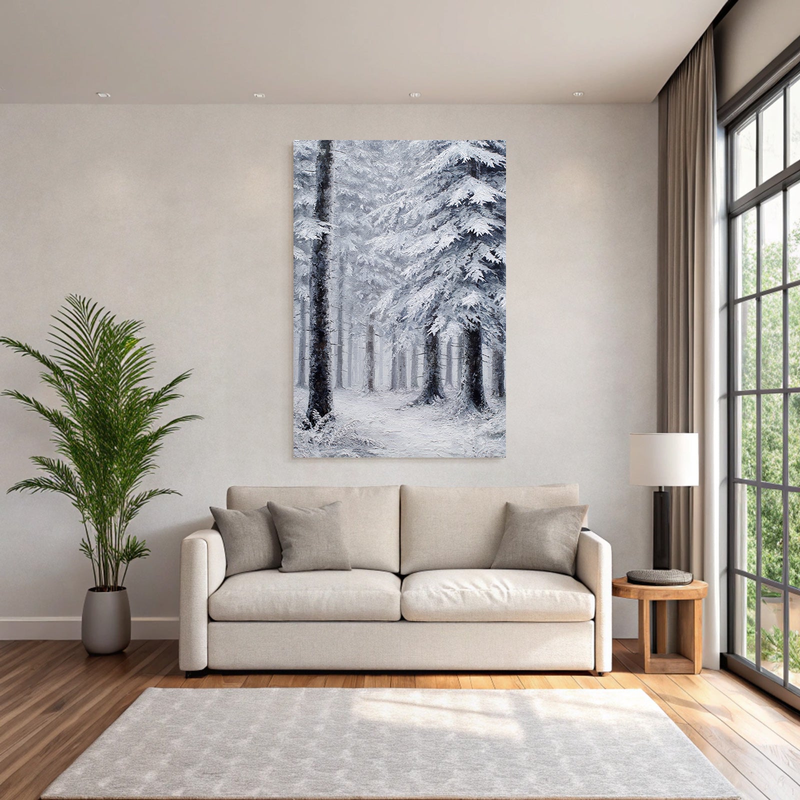 Winterwald Bedeckt Mit Schnee