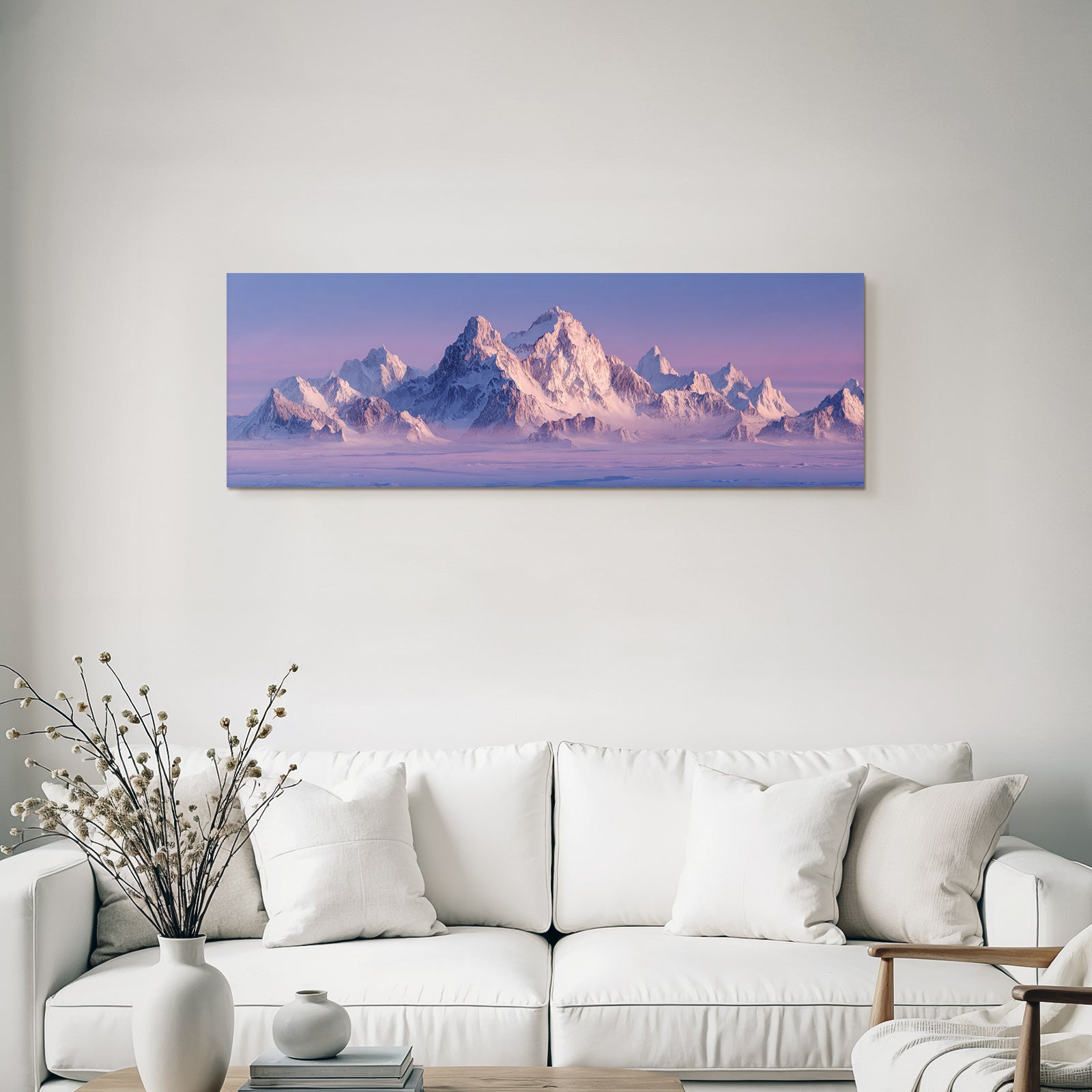 Schneebedeckte Berge Bei Sonnenaufgang
