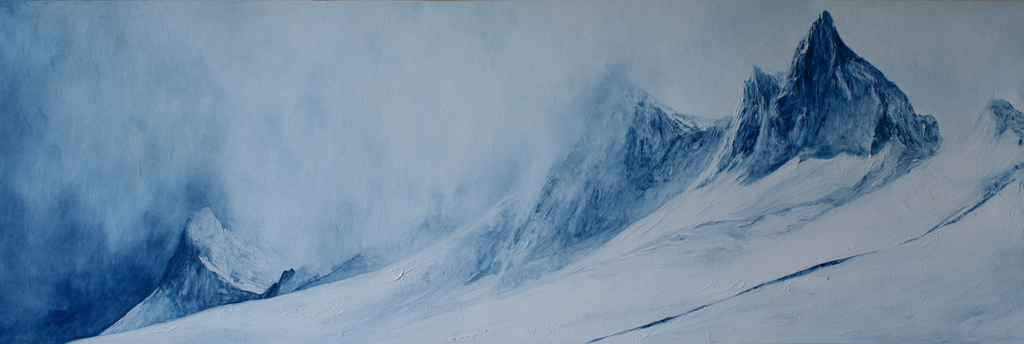 Schneebedeckte Berglandschaft In Blau Und Weiss | Eis und Schnee | Natur