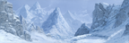 Schneebedeckte Berglandschaft Mit Hohen Gipfeln | Eis und Schnee | Natur
