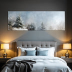 Winterlandschaft Mit Schneebedeckten Bäumen Und Ruhiger Stimmung