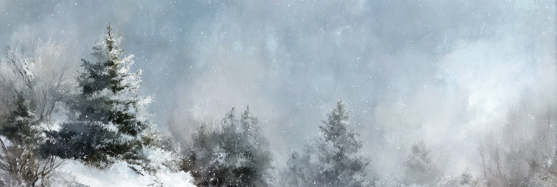 Winterlandschaft Mit Schneebedeckten Bäumen Und Ruhiger Stimmung | Eis und Schnee | Natur