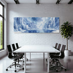 Winterliche Eislandschaft Mit Nebligem Spiegelnden See