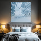 Winterlandschaft Mit Schneebedeckten Bäumen Und Reh